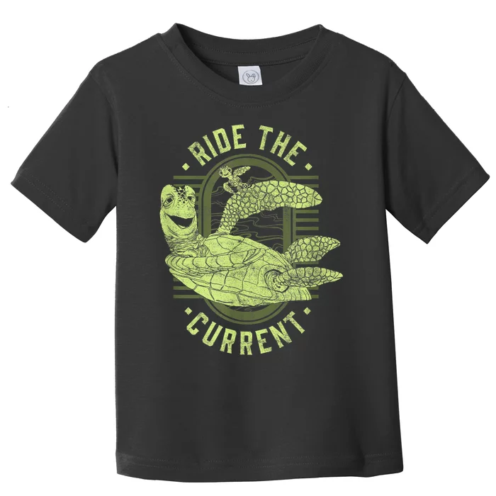 Earth Day Finding Nemo Turtle Ride The Current Toddler T-Shirt