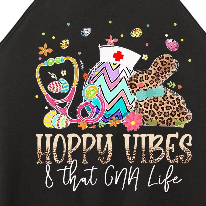 Easter Day Funny Hoppy Vibes & That CNA Life Easte Women’s Perfect Tri Rocker Tank