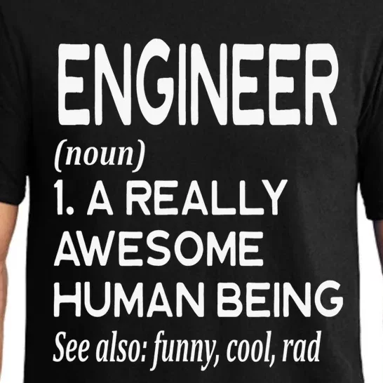 Engineer Definition Funny Civil Mechanical Chemical Computer Pajama Set