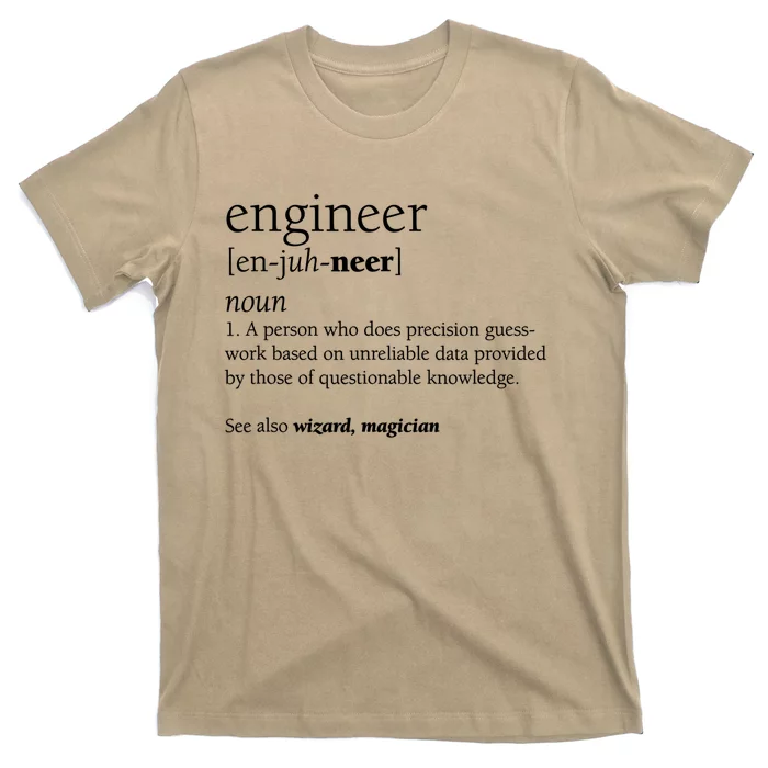 Engineer Definition Funny Engineering Gift STEM T T-Shirt