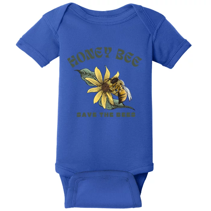 Earth Day Funny Gift Save The Bees Please Be Kind To Our Home Gift Baby Bodysuit