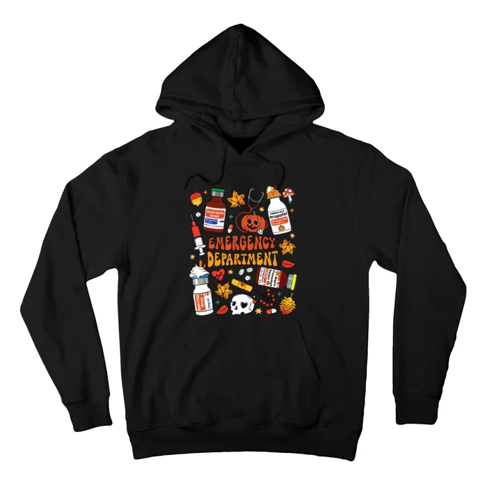 Emergency Department Funny Er Nurse Halloween Spooky Season Hoodie