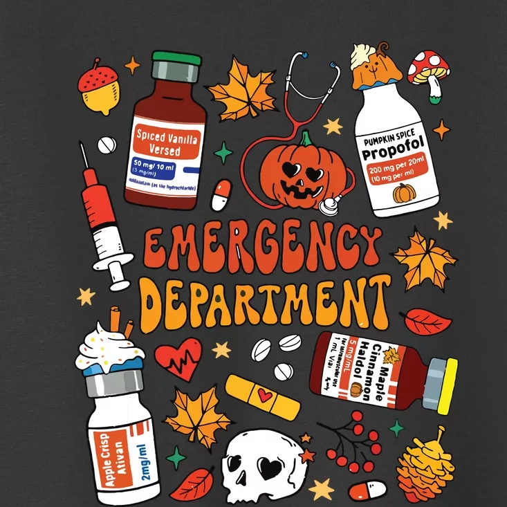 Emergency Department Funny Er Nurse Halloween Spooky Season Toddler T-Shirt