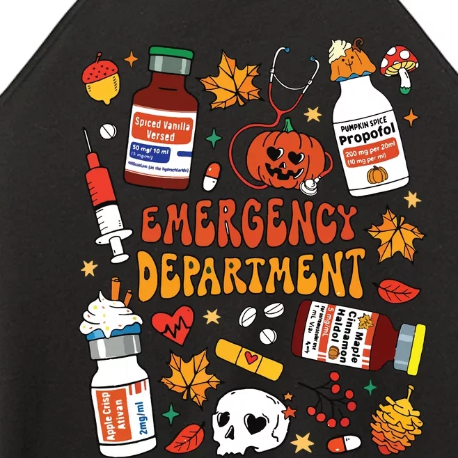 Emergency Department Funny Er Nurse Halloween Spooky Season Women’s Perfect Tri Rocker Tank