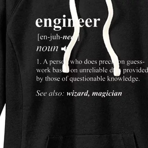 Engineer Definition Funny Engineering Mechanical Civil Gift Women's Fleece Hoodie