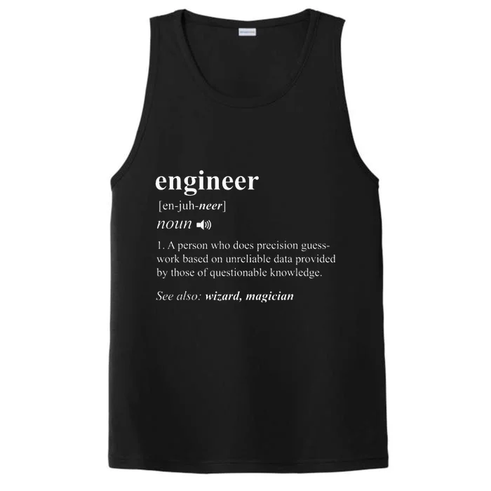 Engineer Definition Funny Engineering Mechanical Civil Gift Performance Tank