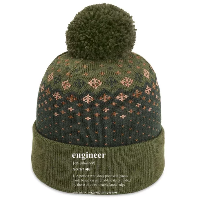 Engineer Definition Funny Engineering Mechanical Civil Gift The Baniff Cuffed Pom Beanie