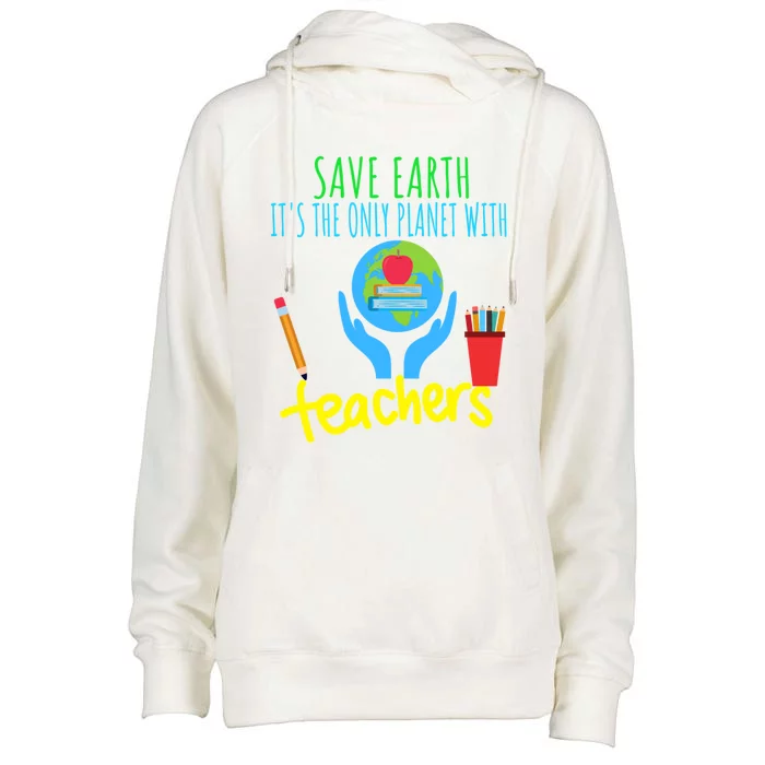 Earth Day Funny Gift For Teachers Meaningful Gift Womens Funnel Neck Pullover Hood