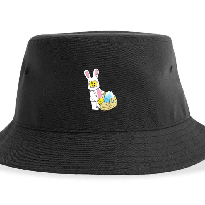 Easter Day Figure Rabbit Master Builder Block Brick Building Sustainable Bucket Hat