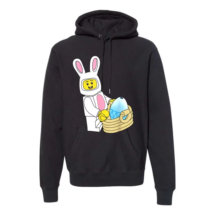 Easter Day Figure Rabbit Master Builder Block Brick Building Premium Hoodie