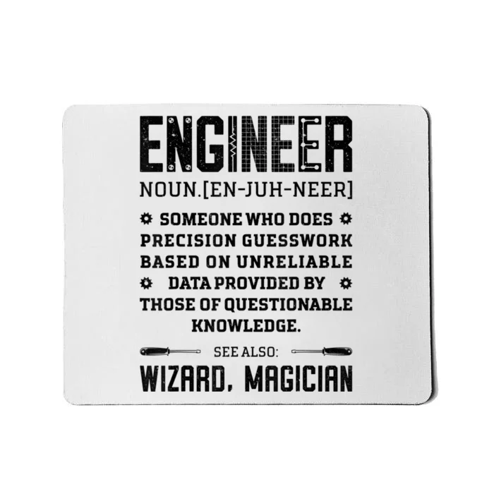 Engineer Definition Funny Noun Engineering Dictionary Term Mousepad