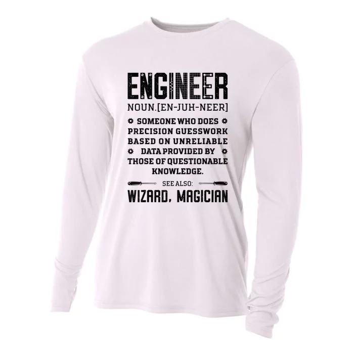 Engineer Definition Funny Noun Engineering Dictionary Term Cooling Performance Long Sleeve Crew