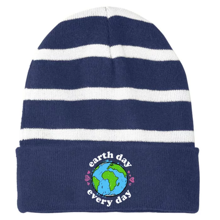 Earth Day For Women Or Her Striped Beanie with Solid Band