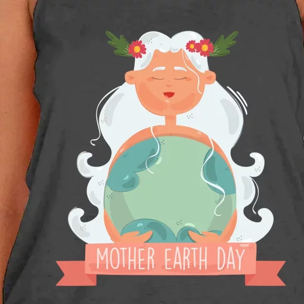 Earth Day Funny Gift Mother Earth Day Gift Women's Knotted Racerback Tank