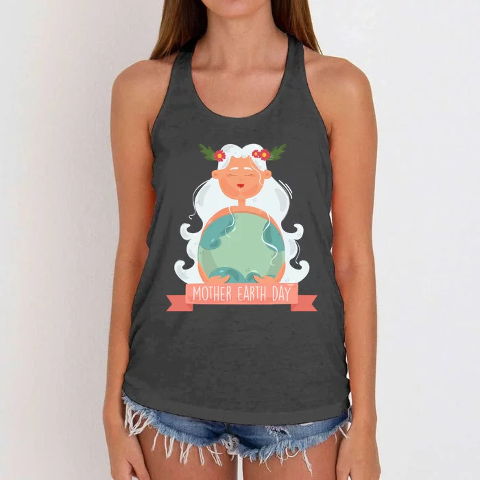 Earth Day Funny Gift Mother Earth Day Gift Women's Knotted Racerback Tank