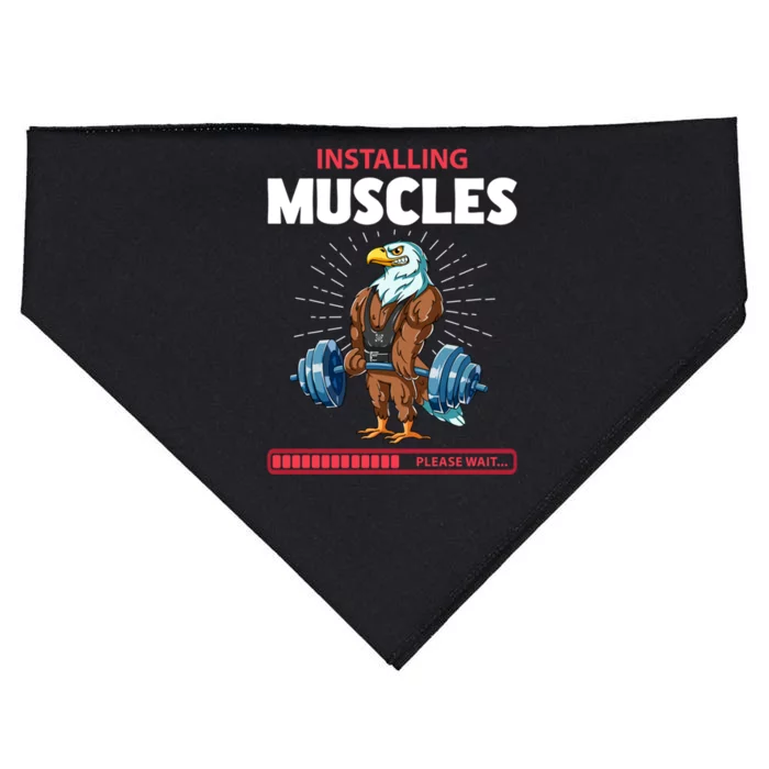 Eagle Deadlift Fitness Gym Weightlifting Gift USA-Made Doggie Bandana