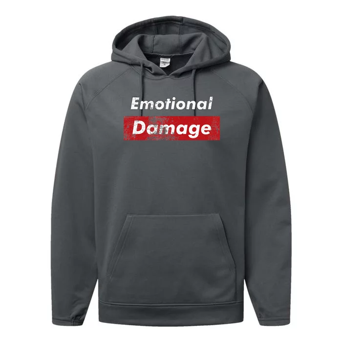 Emotional Damage Funny Viral Meme Box Performance Fleece Hoodie