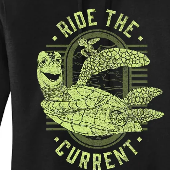 Earth Day Finding Nemo Turtle Ride The Current Women's Pullover Hoodie