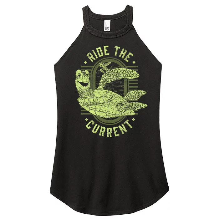 Earth Day Finding Nemo Turtle Ride The Current Women’s Perfect Tri Rocker Tank