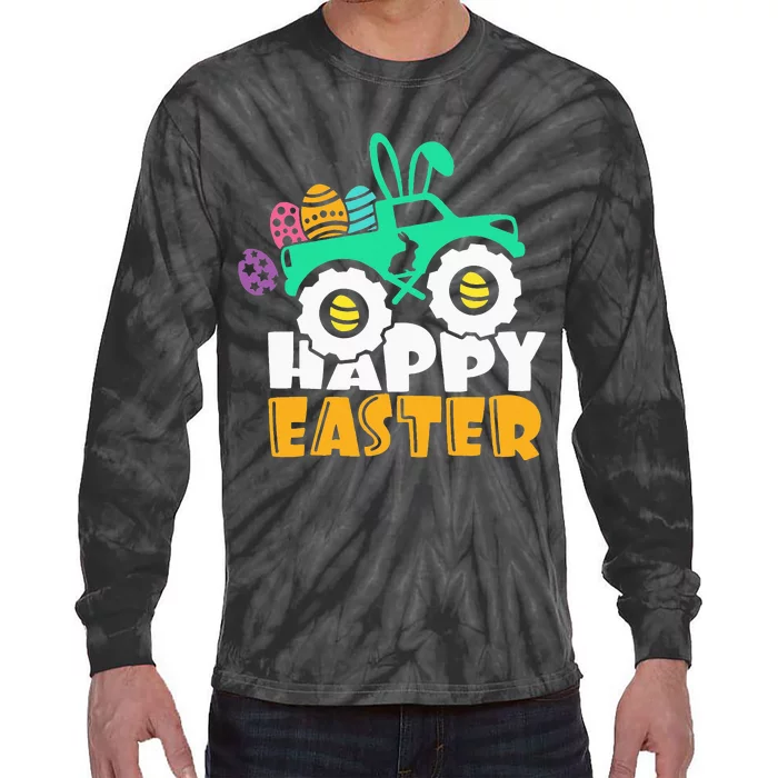 Easter Day for Monster Truck Lover  eggs easter Tie-Dye Long Sleeve Shirt