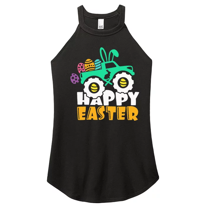 Easter Day for Monster Truck Lover  eggs easter Women’s Perfect Tri Rocker Tank