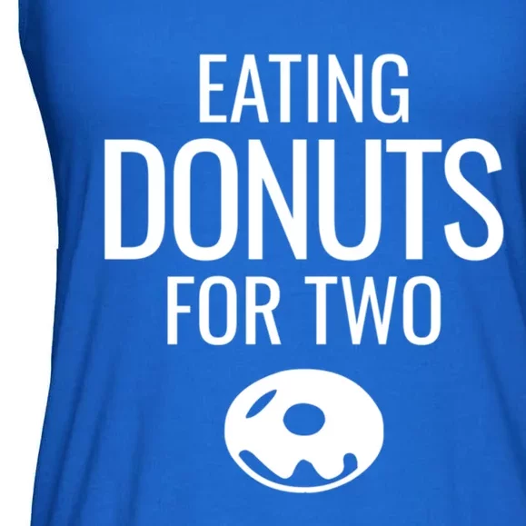 Eating Donuts For Two Meaningful Gift Pregnancy Gift Ladies Essential Flowy Tank