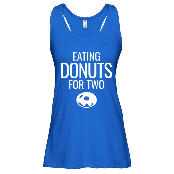 Eating Donuts For Two Meaningful Gift Pregnancy Gift Ladies Essential Flowy Tank