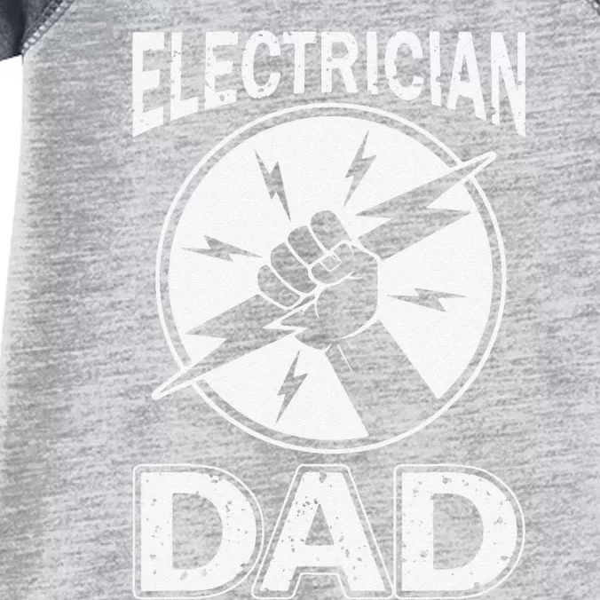 Electrician Dad Father Day Electrical Engineering Infant Baby Jersey Bodysuit