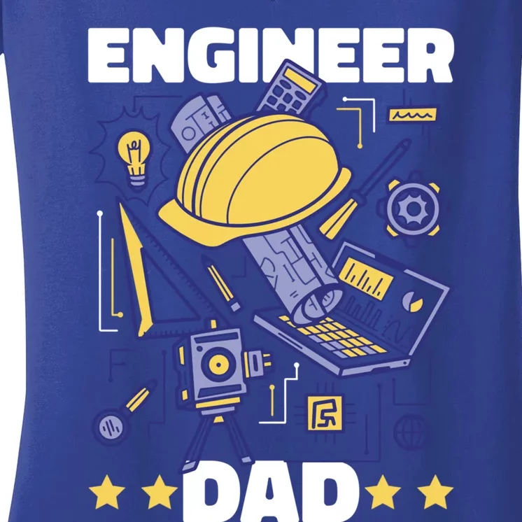 Engineer Dad For Father's Day Cool Gift Women's V-Neck T-Shirt