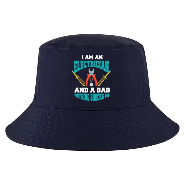 Electrician Dad Funny Electrician Father Gift Cool Comfort Performance Bucket Hat