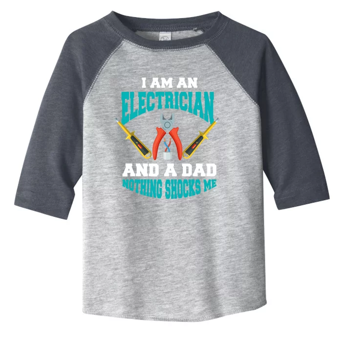 Electrician Dad Funny Electrician Father Gift Toddler Fine Jersey T-Shirt