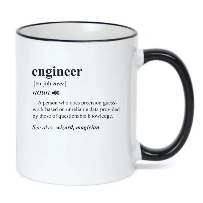 Engineer Definition Funny Engineering Mechanical Civil Gift Black Color Changing Mug