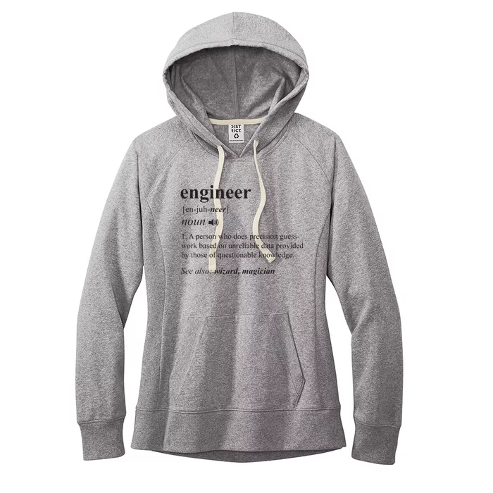 Engineer Definition Funny Engineering Mechanical Civil Gift Women's Fleece Hoodie