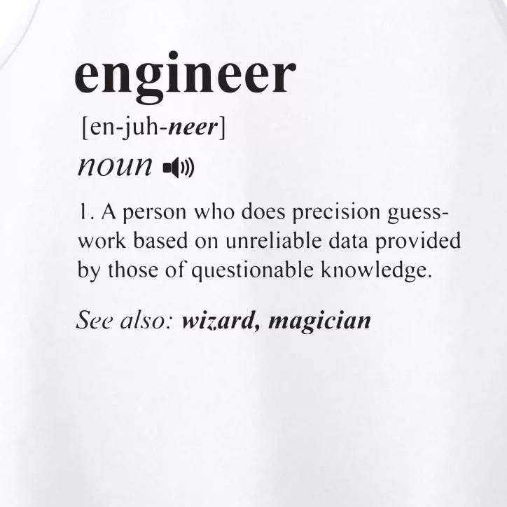 Engineer Definition Funny Engineering Mechanical Civil Gift Performance Tank