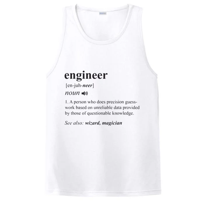 Engineer Definition Funny Engineering Mechanical Civil Gift Performance Tank