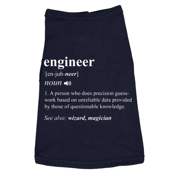 Engineer Definition Funny Engineering Mechanical Civil Gift Doggie Tank