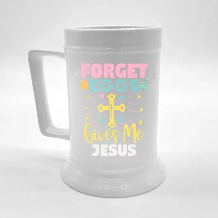 Easter Day Forget Eggs Give Me Jesus Cool Gift Front & Back Beer Stein