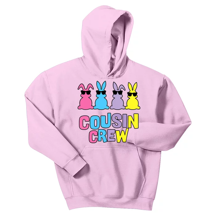 Easter Day Funny Cousin Crew Bunnies Easter Matching Colorful Rabbits Kids Hoodie