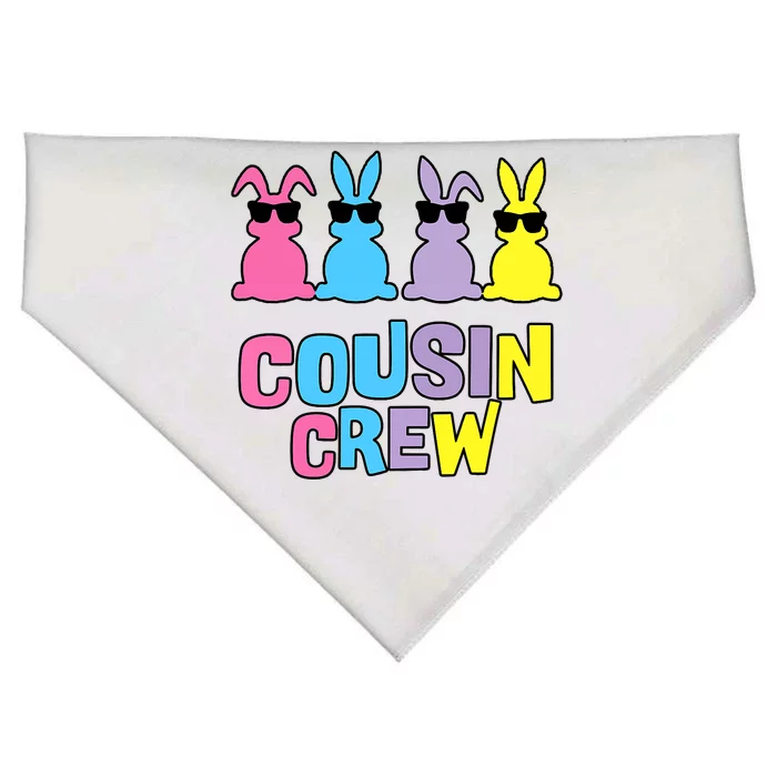 Easter Day Funny Cousin Crew Bunnies Easter Matching Colorful Rabbits USA-Made Doggie Bandana