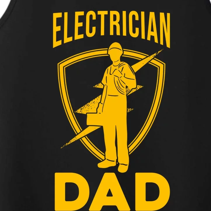 Electrician Dad Fathers Day Funny Electrical Engineering Cute Gift Performance Tank