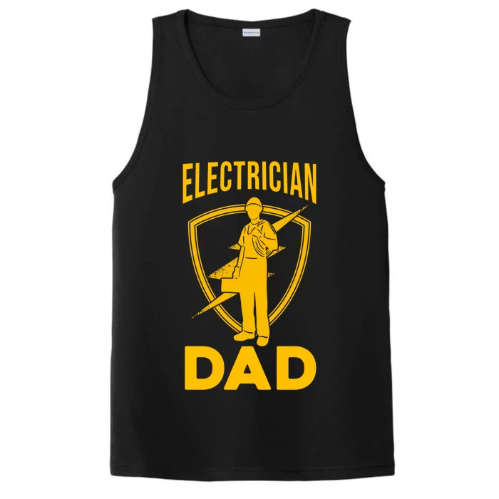 Electrician Dad Fathers Day Funny Electrical Engineering Cute Gift Performance Tank