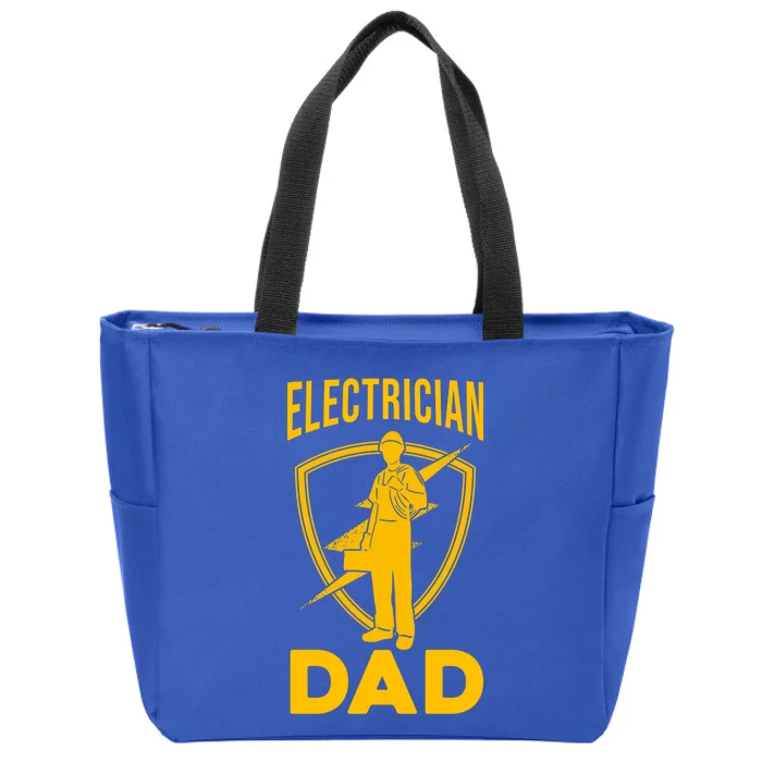 Electrician Dad Fathers Day Funny Electrical Engineering Cute Gift Zip Tote Bag