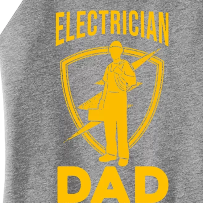 Electrician Dad Fathers Day Funny Electrical Engineering Cute Gift Women’s Perfect Tri Rocker Tank