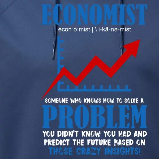 Economist Definition Funny Joke Performance Fleece Hoodie