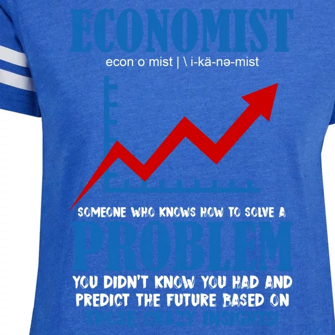 Economist Definition Funny Joke Enza Ladies Jersey Football T-Shirt