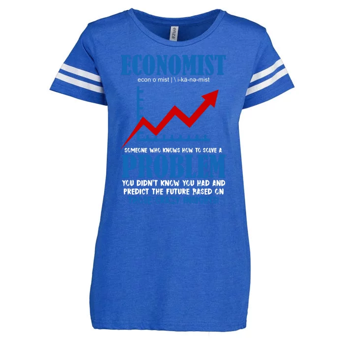 Economist Definition Funny Joke Enza Ladies Jersey Football T-Shirt