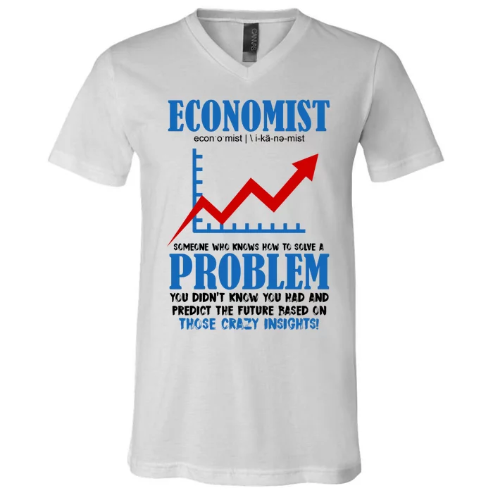 Economist Definition Funny Joke V-Neck T-Shirt