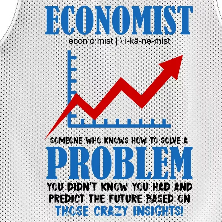 Economist Definition Funny Joke Mesh Reversible Basketball Jersey Tank