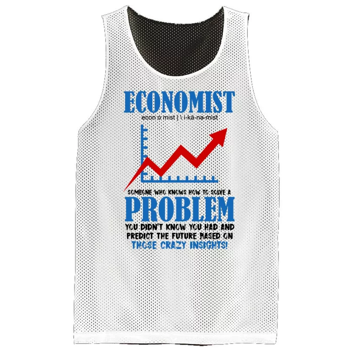 Economist Definition Funny Joke Mesh Reversible Basketball Jersey Tank