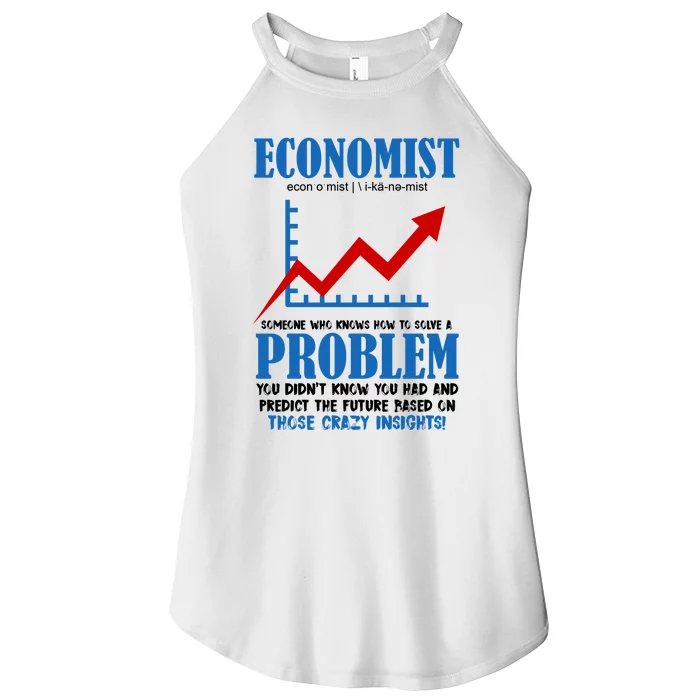 Economist Definition Funny Joke Women’s Perfect Tri Rocker Tank